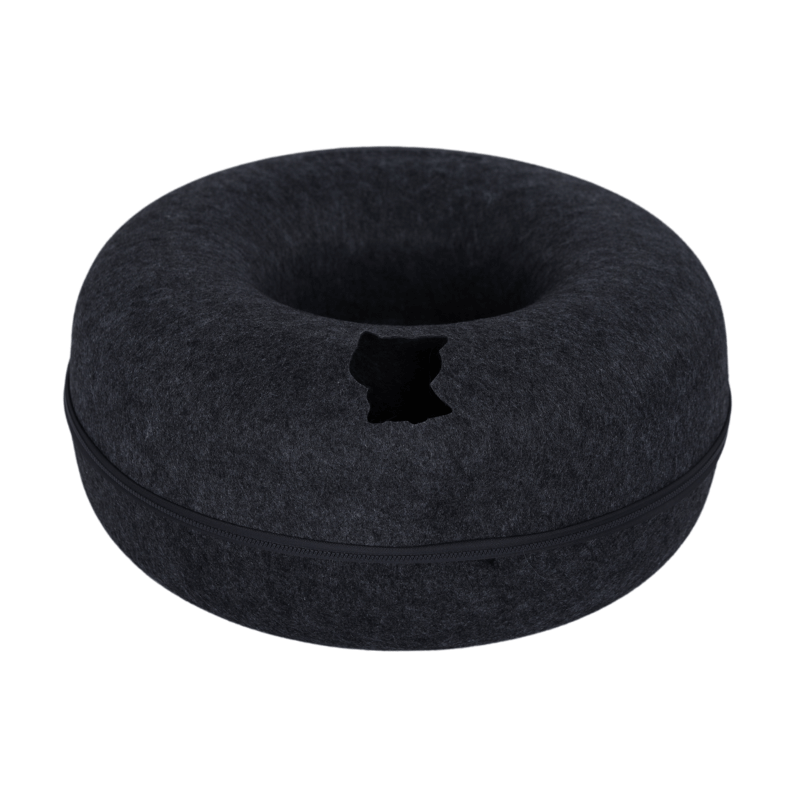 Túnel Interactivo Con Forma de Donut Para Gatos