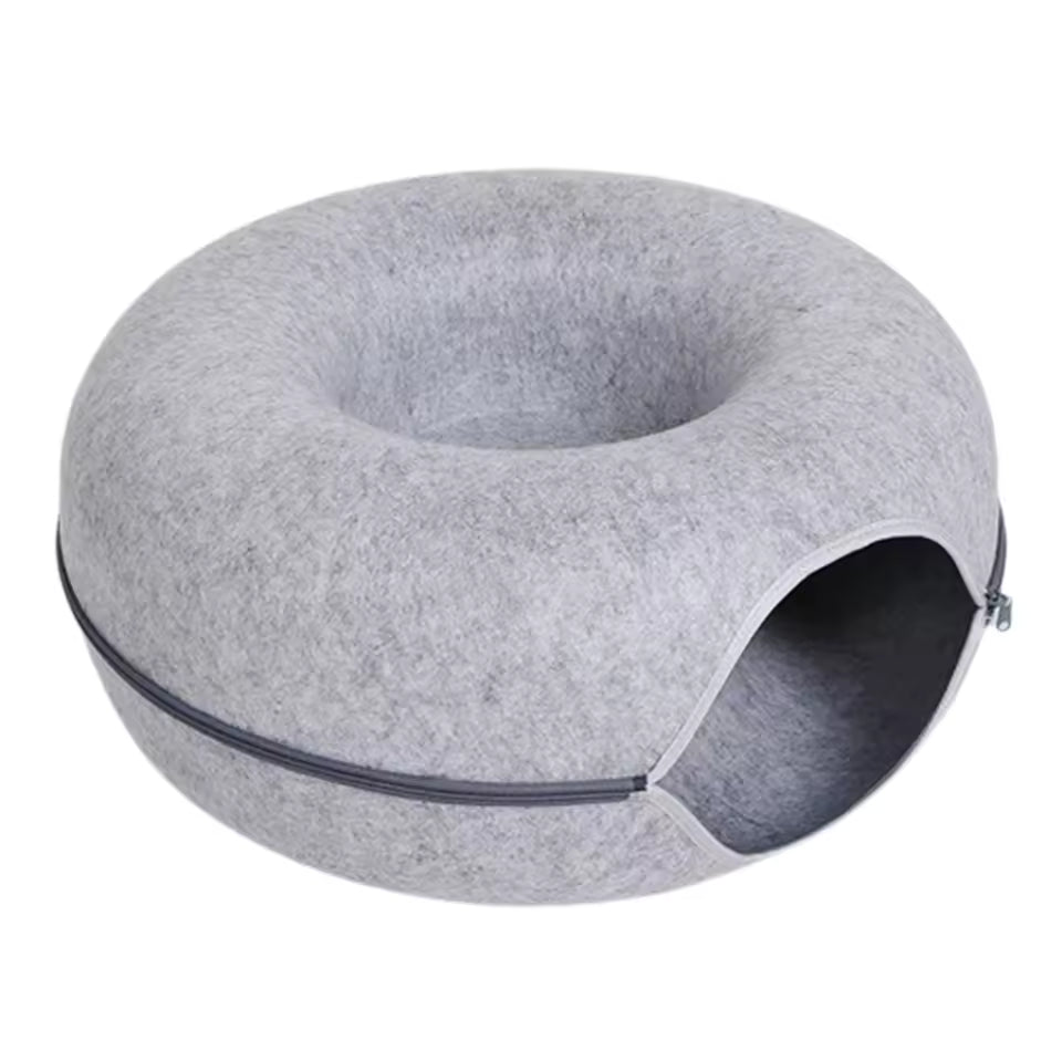 Túnel Interactivo Con Forma de Donut Para Gatos